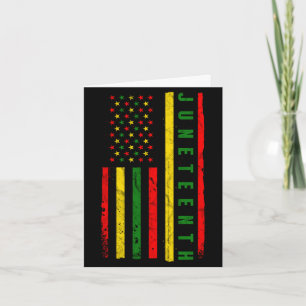 Cartão Bandeira americana Juneteenth emancipação melanina