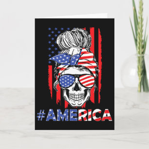 Cartão Bandeira Americana Mecha Desarrumada Caveira 4 De
