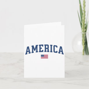 Cartão Bandeira americana mulheres homens crianças Améric