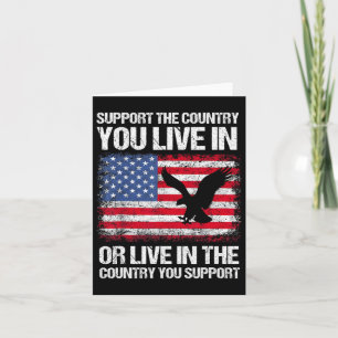 Cartão Bandeira Americana No Dia 4 De Julho Apoiamos O Pa