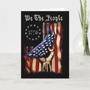 Cartão Bandeira Americana Nós O Povo História 1776 4 De J