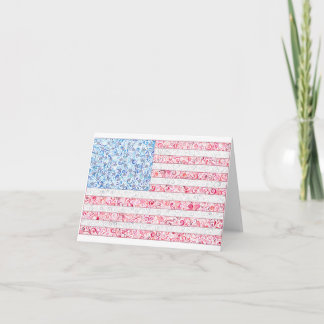 Cartão Bandeira americana Notecards