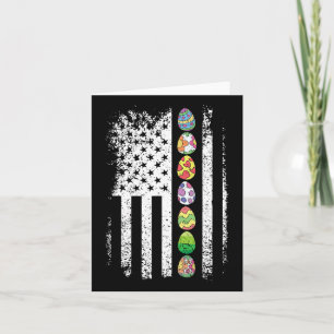 Cartão Bandeira Americana Páscoa De Ovos Caça Legal Patri