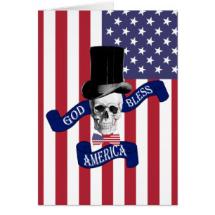 Cartão Bandeira Americana Patriótica