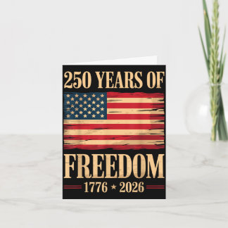 Cartão Bandeira americana patriótica 250º aniversário 4 d