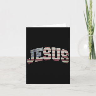 Cartão Bandeira Americana Patriótica 4º De Julho Jesus