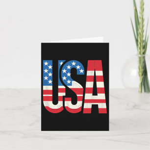 Cartão Bandeira Americana Patriótica Eua 4 De Julho