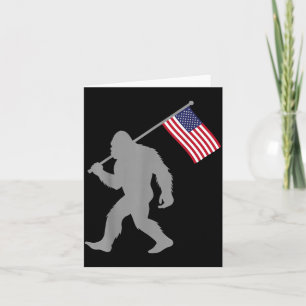 Cartão Bandeira Americana Pé Grande Vermelho Branco Azul 
