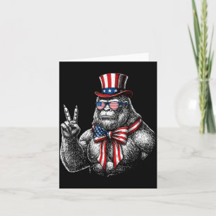 Cartão Bandeira Americana Pé Grande Vermelho Branco Azul