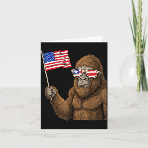Cartão Bandeira Americana Pé Grande Vermelho Branco Azul