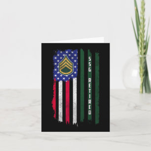 Cartão Bandeira Americana Posto de Sargento Adjunto E-6 A
