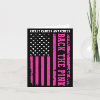 Cartão Bandeira Americana Rosa Câncer de Mama