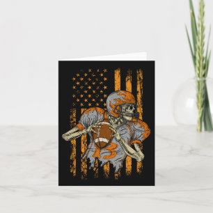 Cartão Bandeira Americana: Skeleton Halloween Para Homens