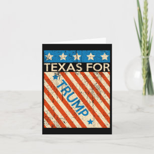 Cartão Bandeira Americana Trump 2024 Reeleição Texas Trum