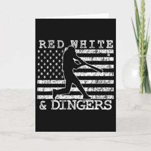 Cartão Bandeira Americana Vermelha Branca E Dingers Vende