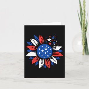 Cartão Bandeira Americana Vermelho Girassol Branco Azul 4