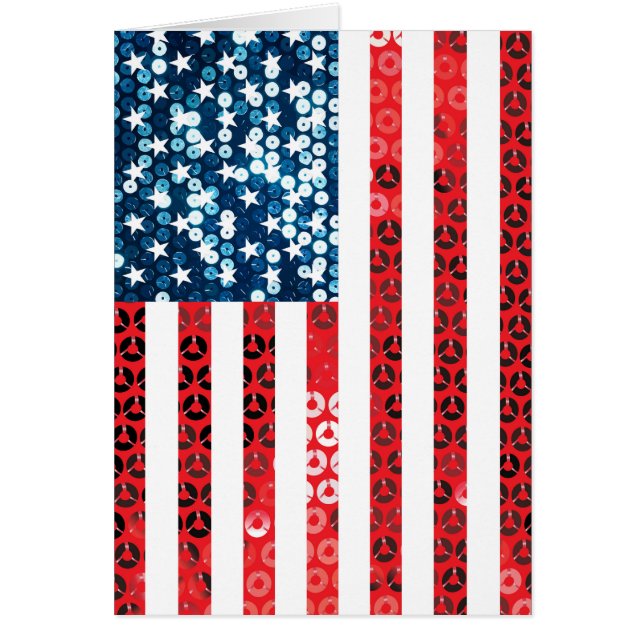 Cartão bandeira americana vertical (Frente)