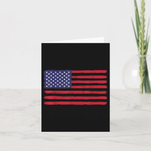 Cartão Bandeira Americana Vintage Dia dos Veteranos de Me