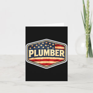 Cartão Bandeira americana vintage encanador patriótico en