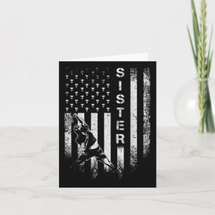 Cartão Bandeira Americana Vintage EUA Orgulhosa Irmã de B