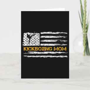 Cartão Bandeira Americana Vintage Lutadora de MMA Mãe S