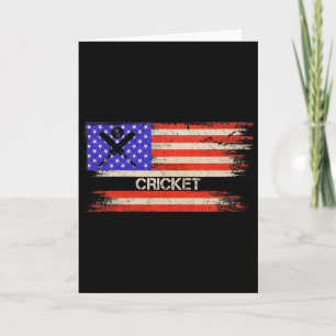 Cartão Bandeira Americana Vintage Usa Equipe De Críquete 