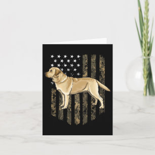 Cartão Bandeira Americana Yellow Labrador Retriever 4º De