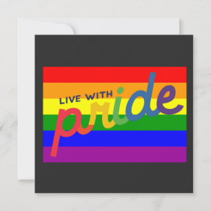 Cartão bandeira arco-íris do orgulho
