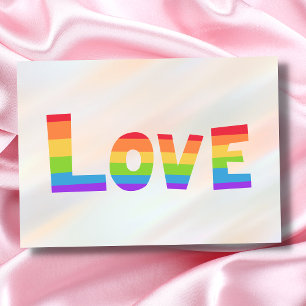 Cartão Bandeira arco-íris LGBT Orgulho Gay Amor é Amor LG