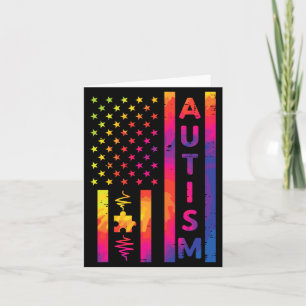 Cartão Bandeira Arco-íris Tie Dye Au Puzzle Patriota Home