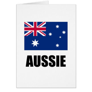 Cartão Bandeira/"Aussie australianos "