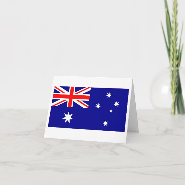 Cartão Bandeira Austrália (australiana) (Frente)