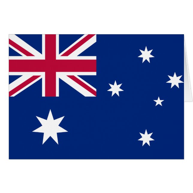 Cartão bandeira australiana (Frente Horizontal)