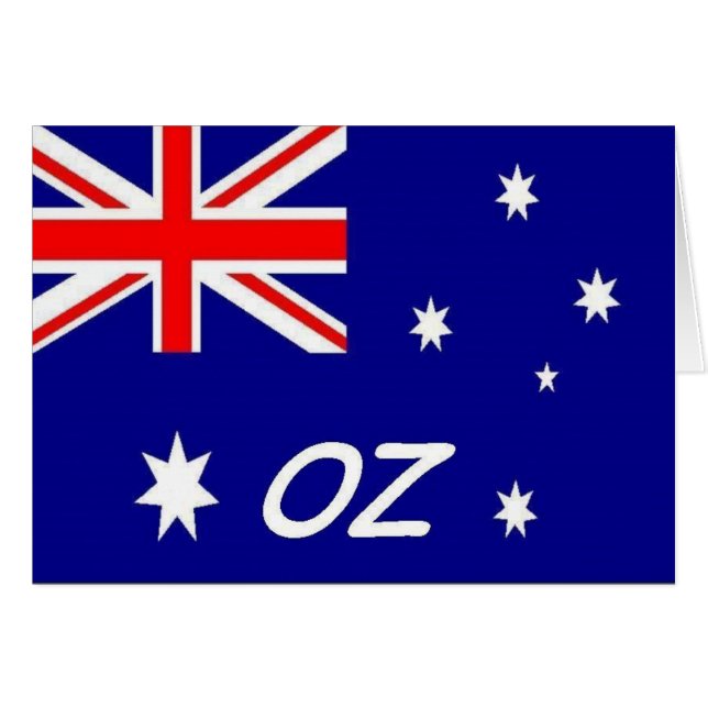 Cartão Bandeira australiana da onça (Frente Horizontal)