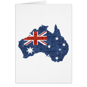 Cartão bandeira australiana sequencial