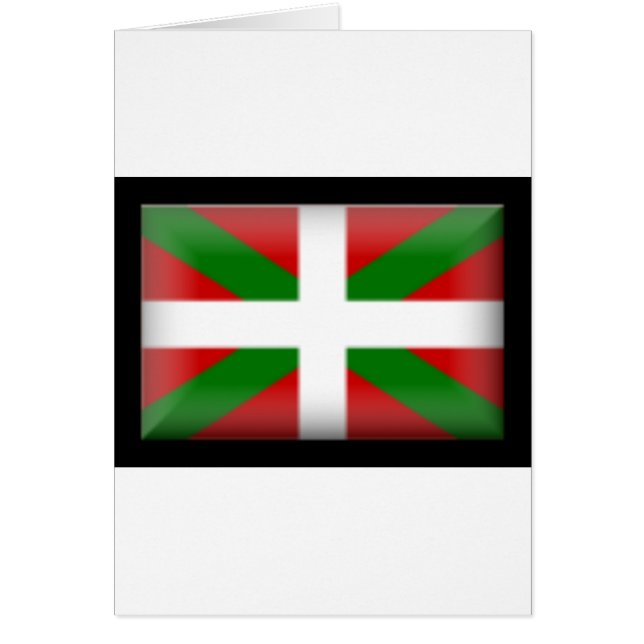 Cartão Bandeira Basque   País Vasco (Frente)