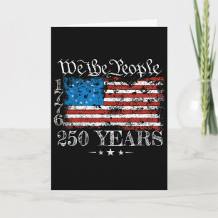 Cartão Bandeira Betsy Ross 1776 Nós, o Povo 250 Anos 250º
