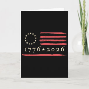 Cartão Bandeira Betsy Ross de 13 estrelas 4 de julho de 1