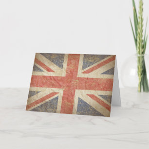 Cartão Bandeira britânica afligida