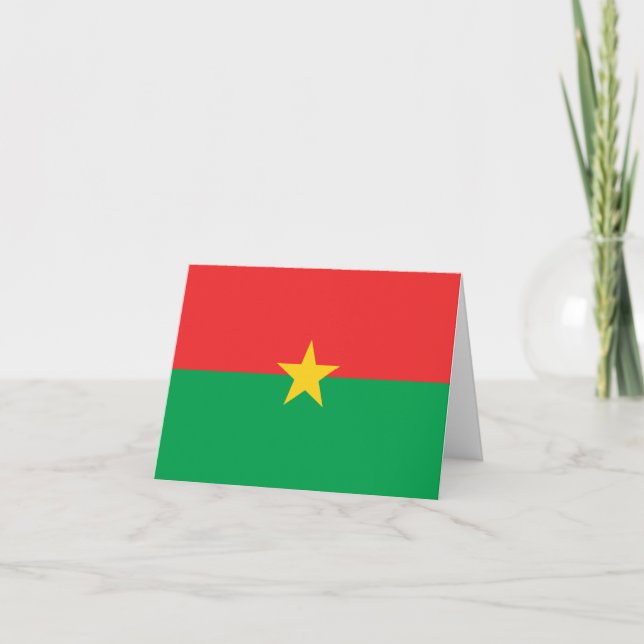 Cartão Bandeira Burkina Faso (Frente)