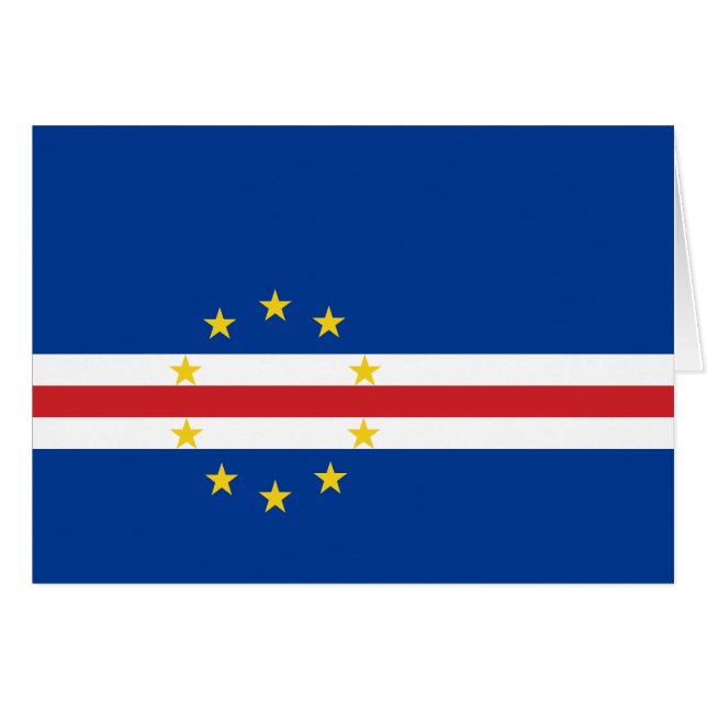 Cartão Bandeira Cabo Verde (Frente Horizontal)