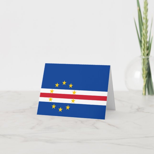 Cartão Bandeira Cabo Verde (Frente)