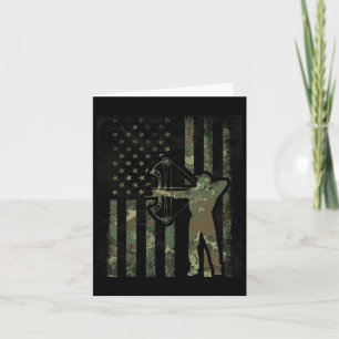 Cartão Bandeira Camo-Americana Buck Hift Para Arco Hunte