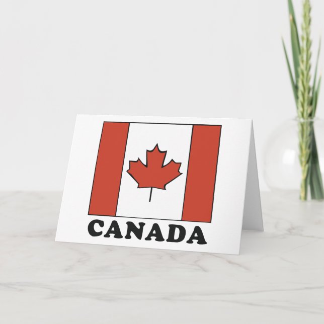 Cartão Bandeira canadense (Frente)