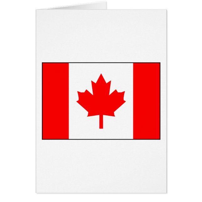 Cartão Bandeira canadense (Frente)