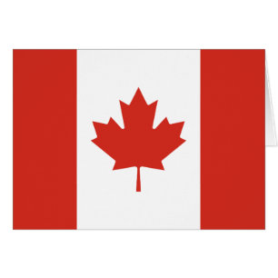 Cartão Bandeira Canadense Patriótica