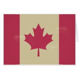 Cartão bandeira canadiana grunge