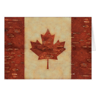 Cartão Bandeira Canadiana No Latido De Nascimento Interio