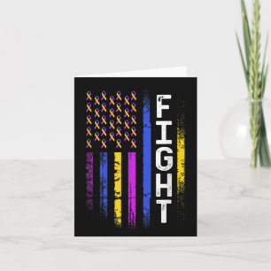 Cartão Bandeira Cancer Púrpura Amarela Azul Fita Awar