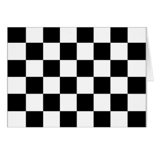 Cartão Bandeira Checkered preto e branco da auto